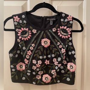 Adrianna Papell Cropped Sequin Top - 4